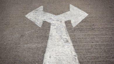 left right road sign road