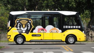 勤崴國際與VicOne合作，成功導入車用IDPS於桃園虎頭山創新園區自駕巴士。（圖／勤崴國際提供）