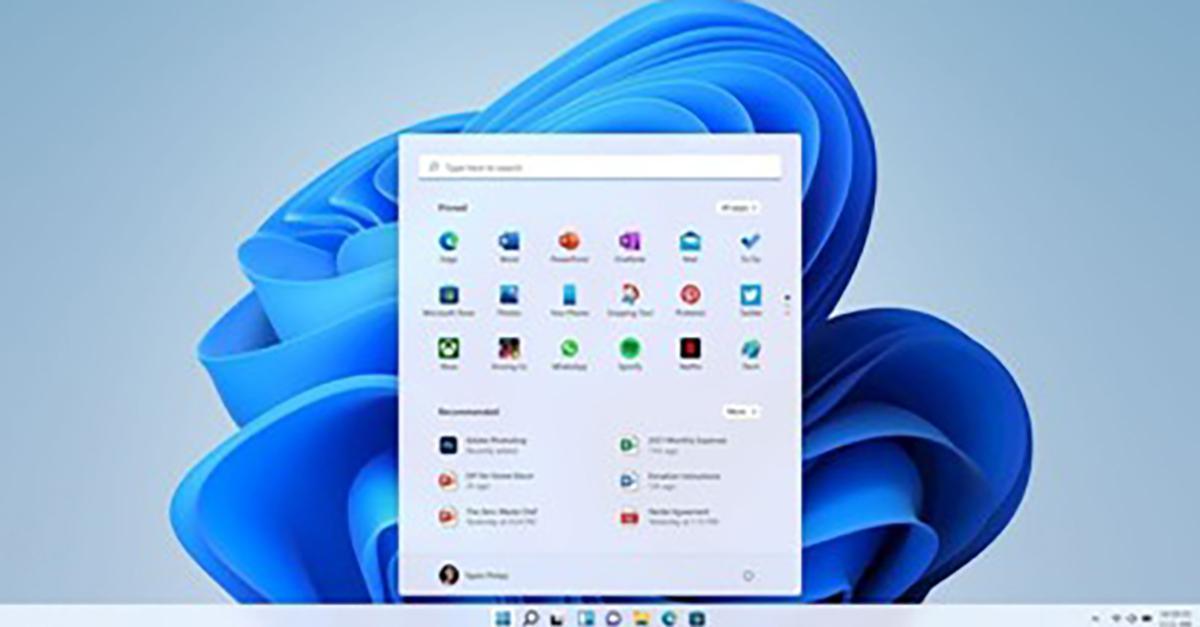 Windows 11 介面除了圖示按鈕位置的變化，在性能上也會帶來速度新體驗。（圖片翻攝自 EFE）