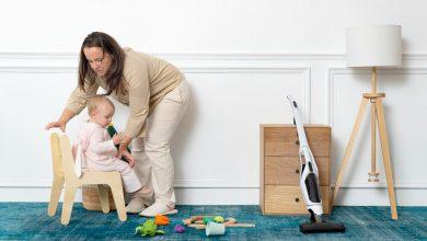 toddler playing her play room