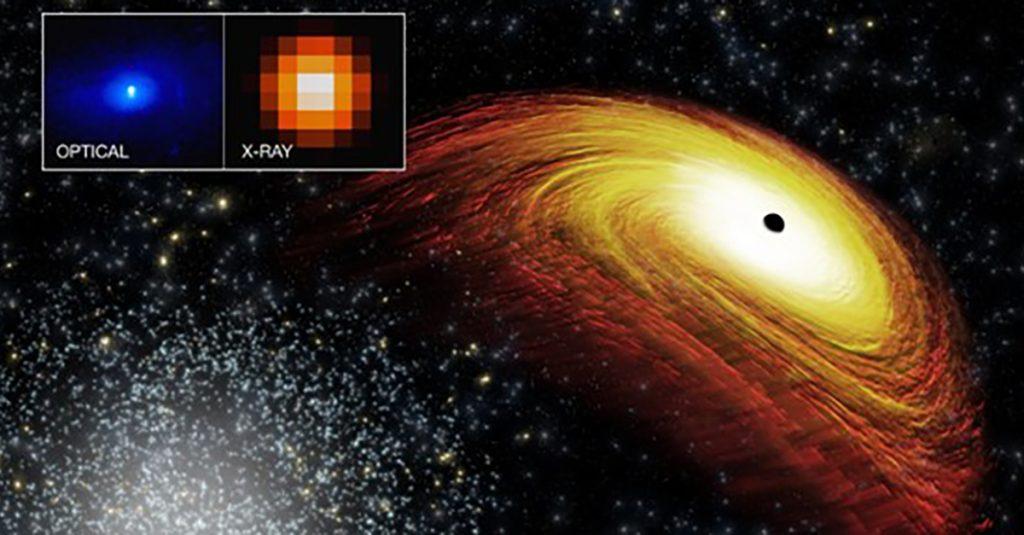 天文學家認為銀河系擁有大約 1 億個恆星質量的黑洞，這些黑洞的質量是太陽的 5 到 100 倍。。（圖片翻攝自 NASA）