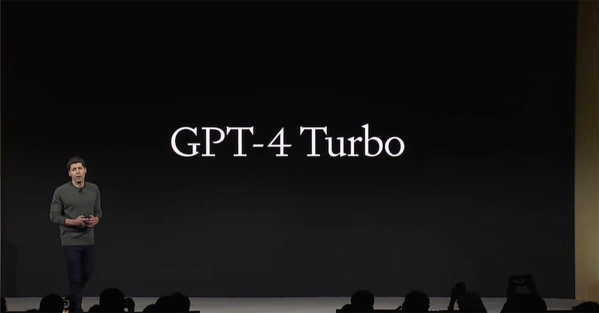 OpenAI 宣布其GPT 4 Turbo 人工智慧（AI）模型。（圖／翻攝自 OpenAI Youtube） 3