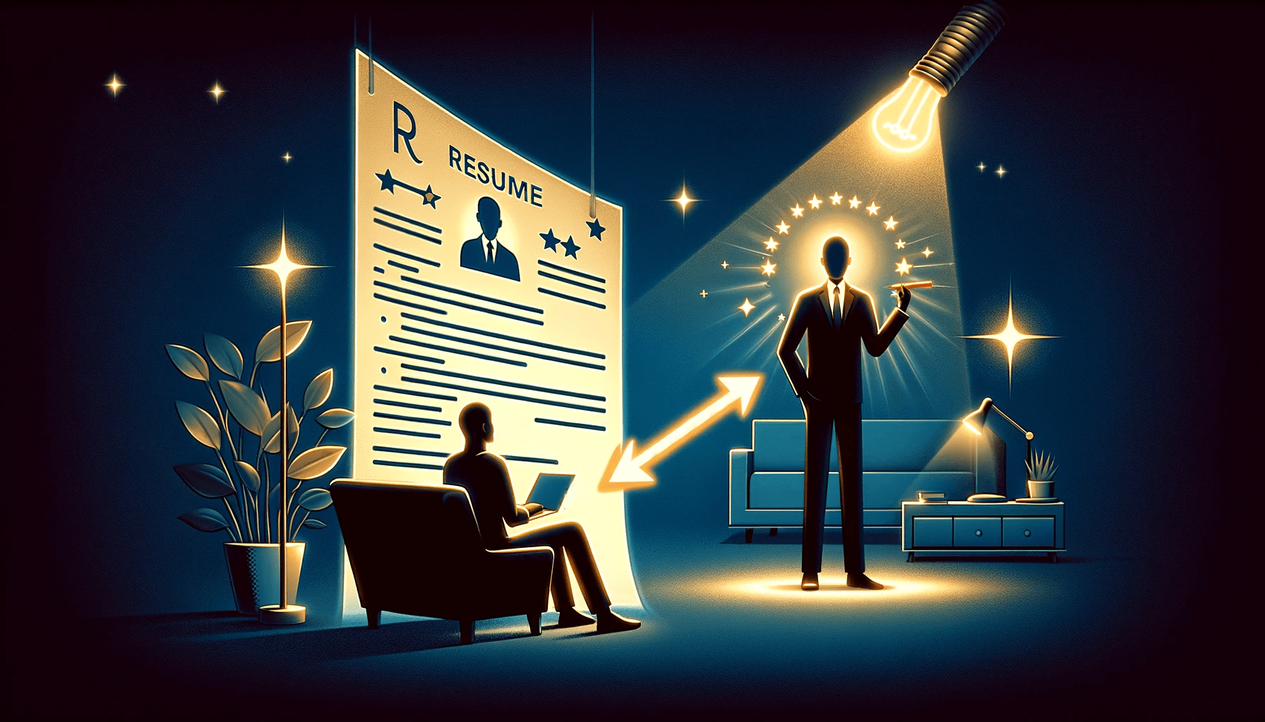 DALL·E 2024 01 09 17.31.39 A widescreen image on the theme What to do if your resume isnt appealing HRs coping strategies without any text elements. The image should be si