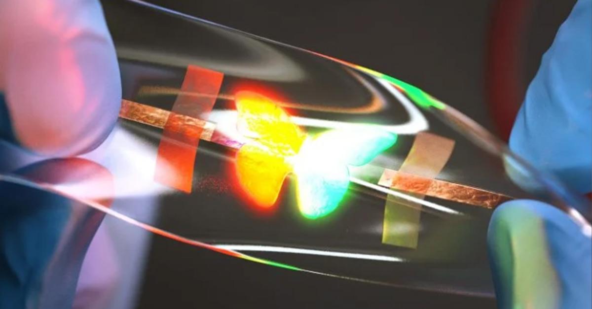 Intrinsically stretchable quantum dot light emitting diodes