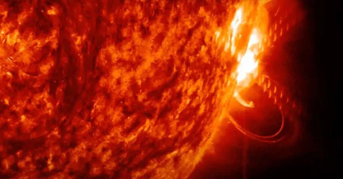 The sun erupts with an X3.4 solar flare on May 15 2024 in this view from NASAs Solar Dynamics Observatory spacecraft