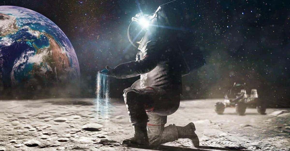 Turning moon soil and space debris into building materials