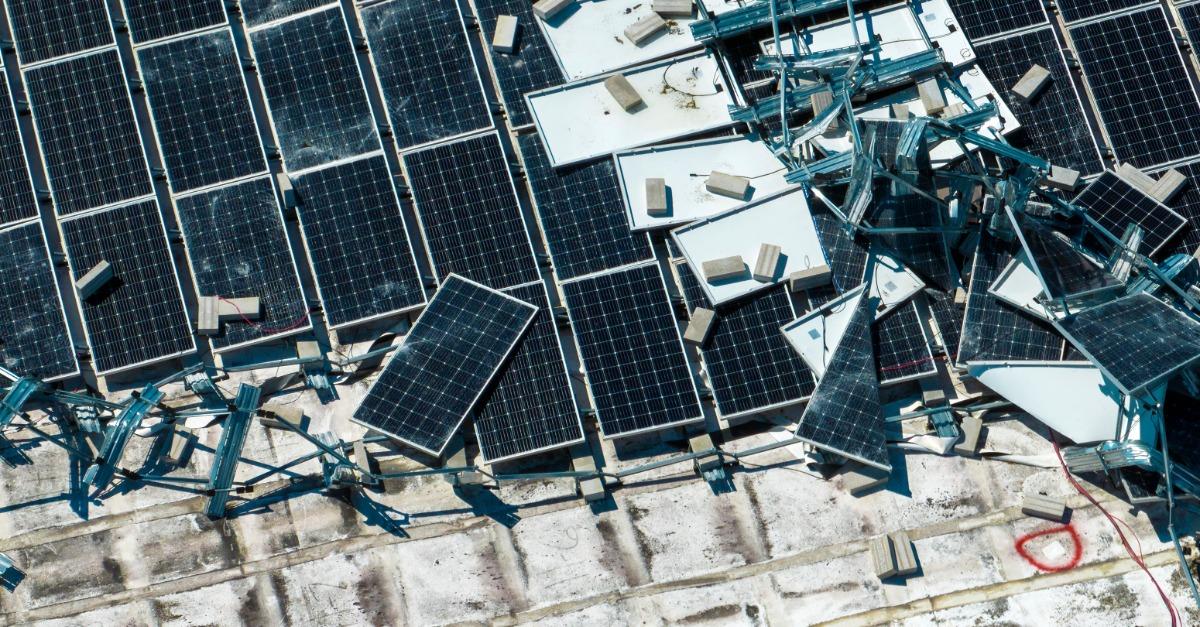 abandoned solar panels