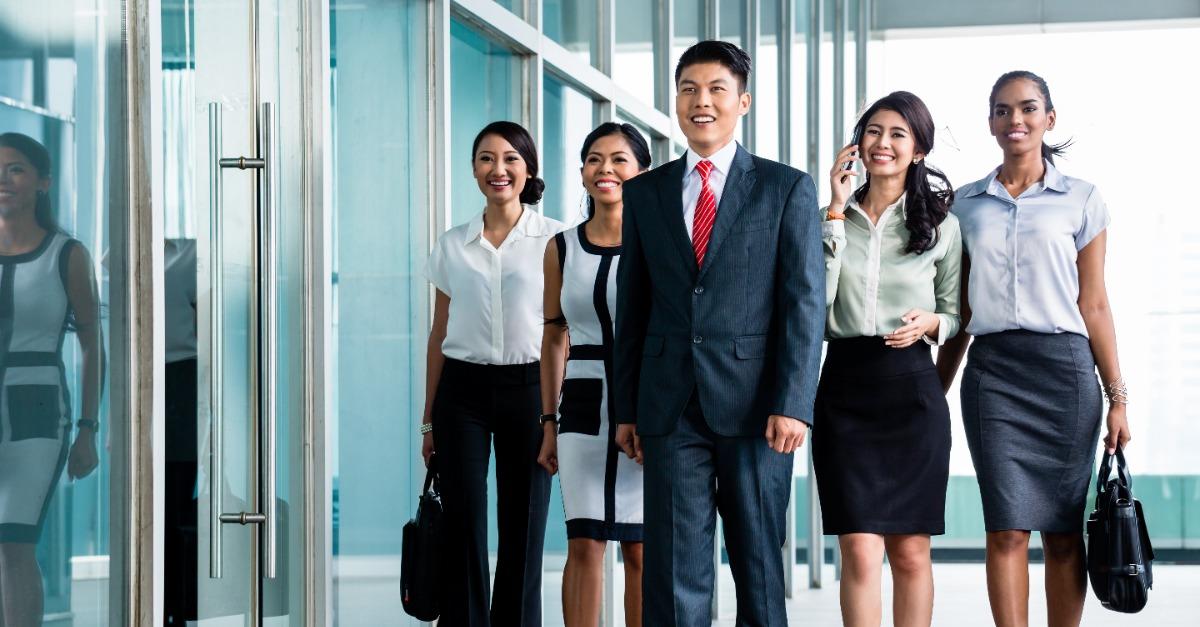 Asian business team