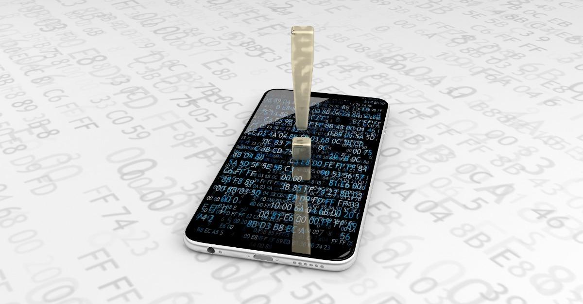 Smartphone security hacking attempt