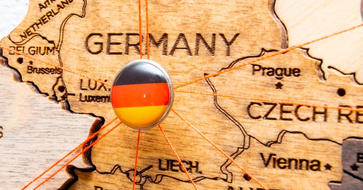 Germany flag on the pushpin