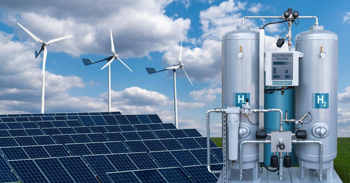 Hydrogen production from renewable energy sources 123rf