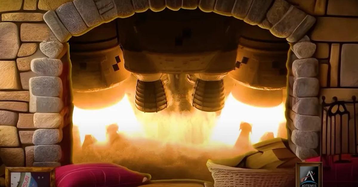 NASA Rocket Engine Fireplace 8 Hours in 4K