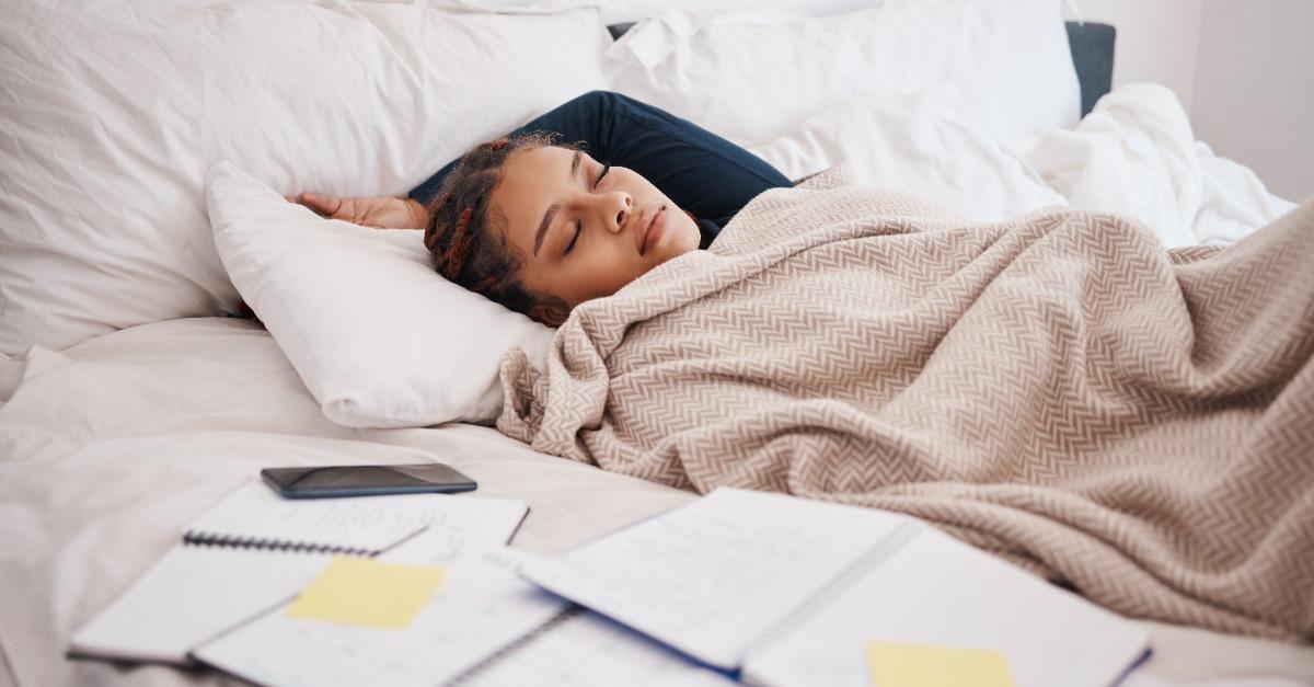 sleeping scholarship student