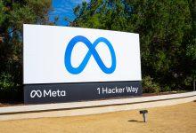 META sign next to the Headquarters Corporate office building 123rf