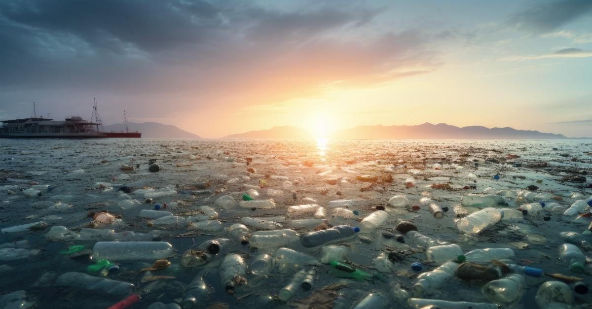 The pollution of the ocean caused by plastic water bottles