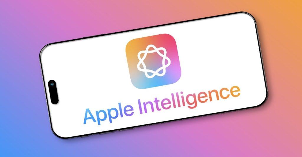 精選 4 Apple Intelligence logo on smartphone screen 123rf