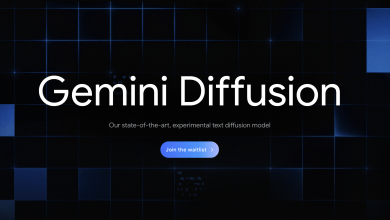 在Google I/O 2025的大會當中，Google首度亮相首款擴散模型（Diffusion Model）Gemini Diffusion。（圖／截取自Google）
