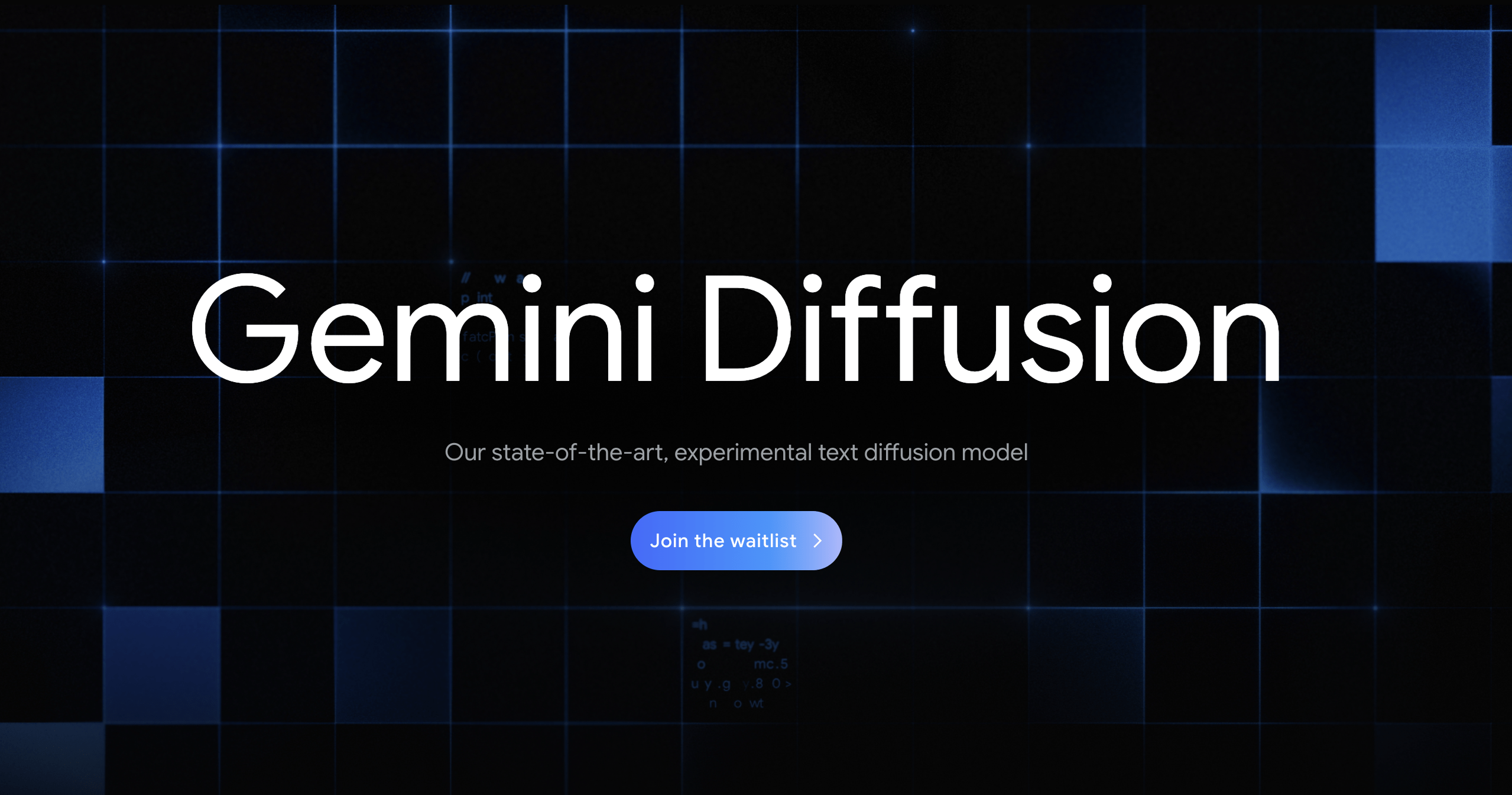 在Google I/O 2025的大會當中,Google首度亮相首款擴散模型(Diffusion Model)Gemini Diffusion。(圖/截取自Google)