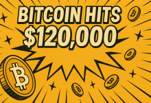 比特幣（Bitcoin）於7月14日在加密貨幣交易所Coinbase上，創下12萬美元的歷史新高。（圖／AI生成）