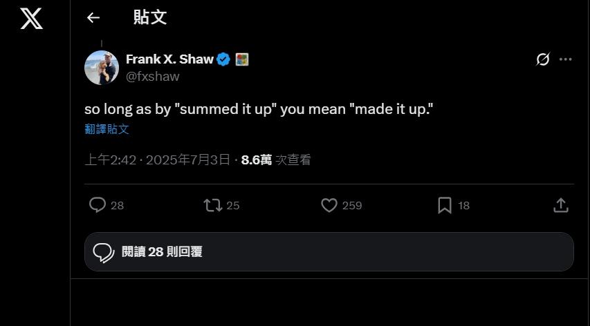Frank Shaw X