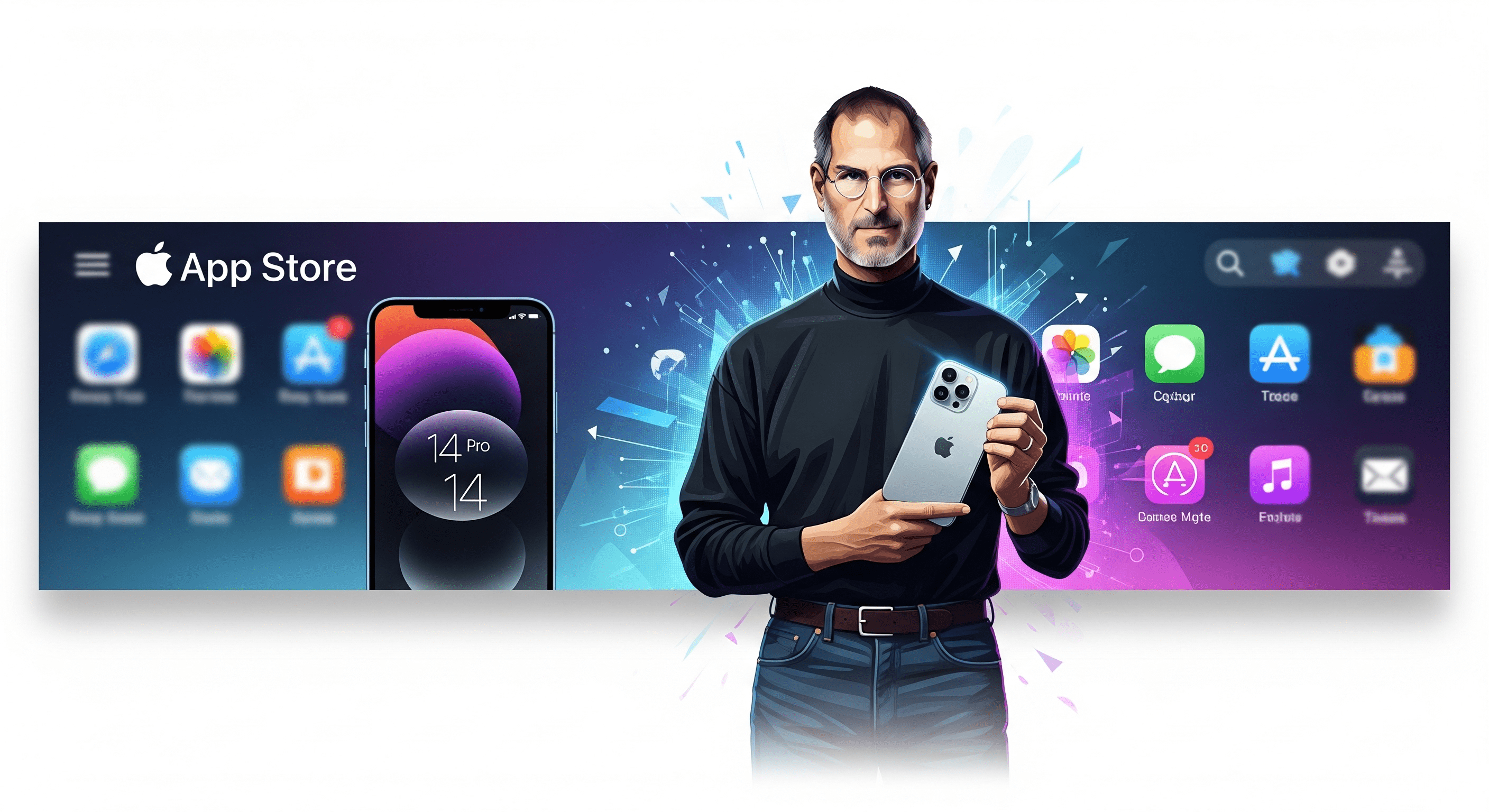 App Store 17歲生日快樂!軟體創新里程碑到改變世界的傳奇 1 Gemini Generated Image Jobs iPhone