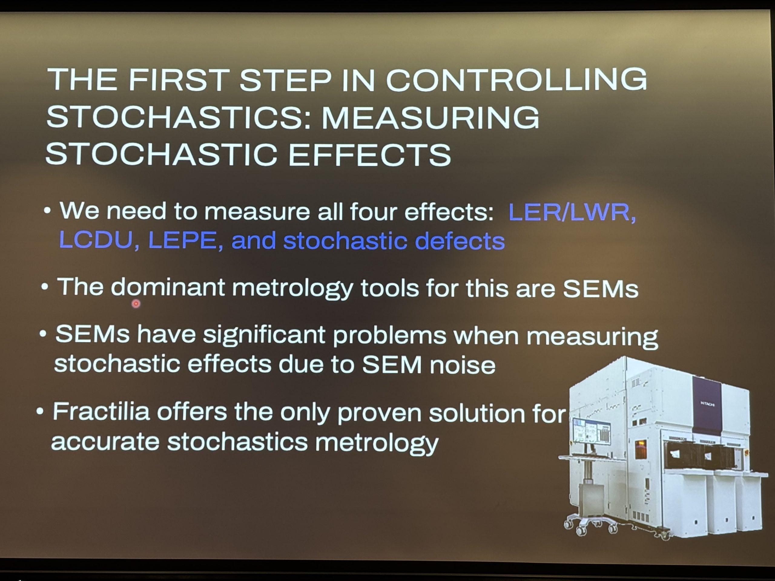 THE FIRST STEP IN CONTROLLING STOCHASTICS MEASURING STOCHASTIC EFFECTS scaled