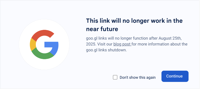 Google短網址「goo.gl」將於8/25起全面失效，官方建議4大替代方案。