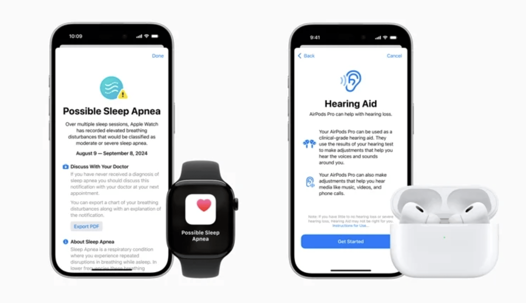 台灣開放了!蘋果Apple Watch偵測睡眠呼吸中止 AirPods Pro 2變身助聽器 1 現在台灣也可以使用Apple Watch偵測睡眠呼吸中止,以及AirPods Pro 2提供「助聽」功能。(圖/蘋果提供)