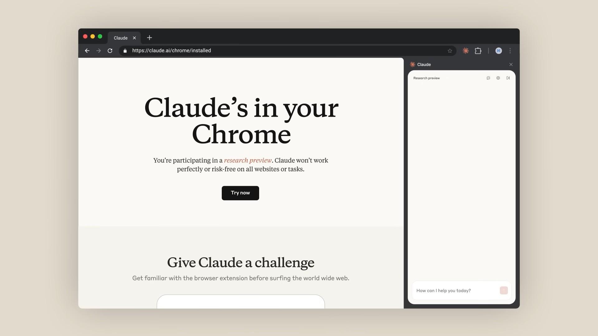 駭客AI化?Anthropic曝駭客藉Claude實現「Vibe Hacking」網路犯罪 4 Claude for Chrome