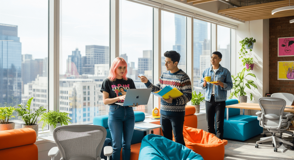 隨著Z世代工作者重返辦公室，他們正在以自己的方式重塑企業文化。（圖／AI生成）