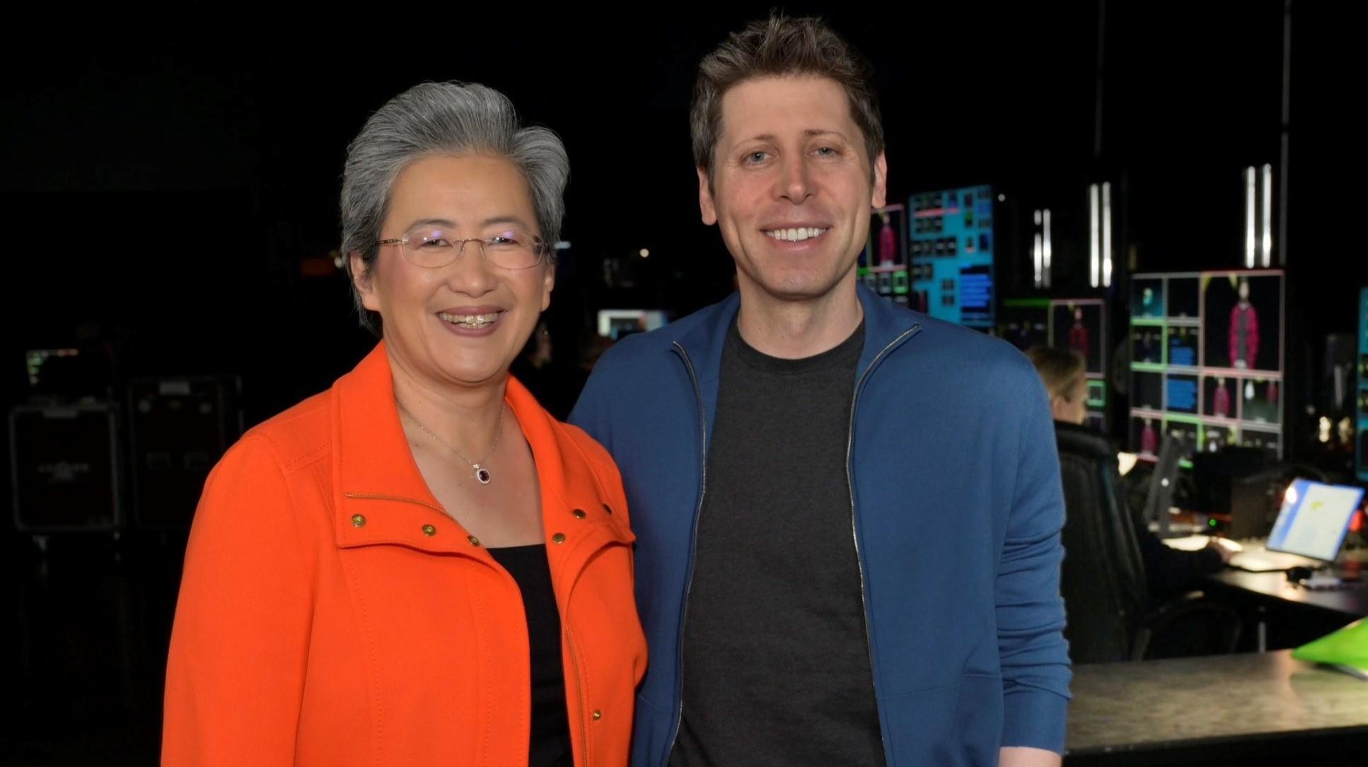 AMD Lisa su and OpenAI Sam Altman