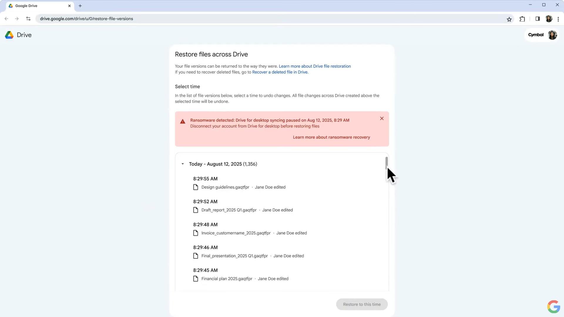 Google Drive new AI function help detect Ransomware 20251003 002