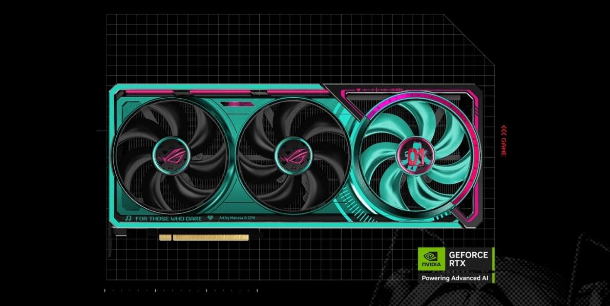 ROG×初音未來升級信仰!再現高階電競聯動夢幻逸品、黏土人抽回家 3 Miku 特別版顯示卡