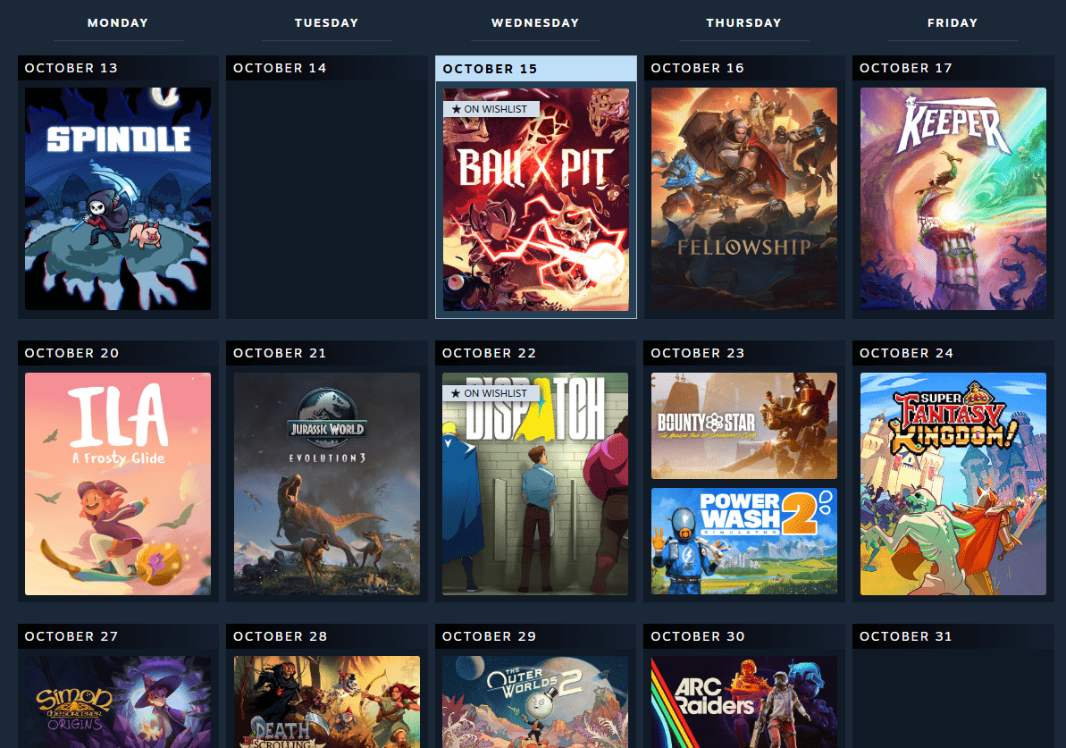 Steam新功能「個人化行事曆」:追蹤新作並預測心儀遊戲、告別選擇困難 1 Steam
