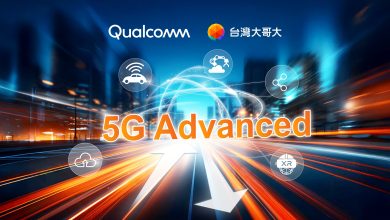圖1：台灣大哥大攜手高通技術公司，採用高通技術公司最新一代 Snapdragon® 8 Elite Gen 5 行動平台，搭配諾基亞 AirScale 5G 基地台設備，完成全台首例「5G Advanced上行發射切換」技術驗證。