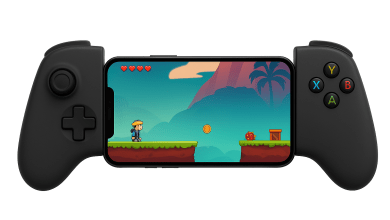 磁吸式遊戲手把將問世?蘋果專利曝iPhone未來可搭配「類主機」配件 4 蘋果正在研發類似遊戲主機手把的控制器,可以吸附在iPhone兩側。(圖/AI生成)