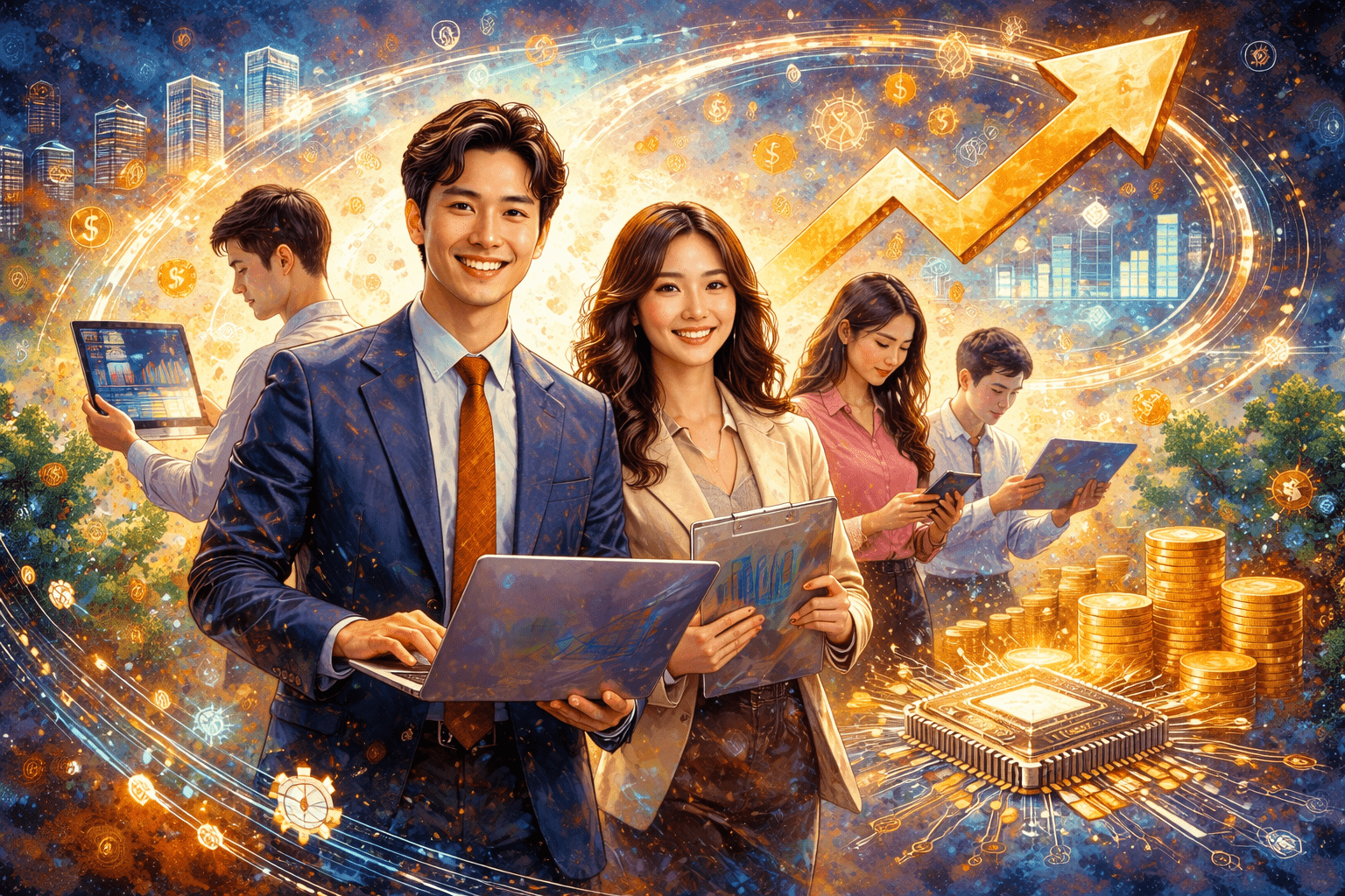 經濟系學生若能掌握科技業需要的特質，在畢業前做足準備，並凸顯自身經濟學背景的優勢，也有機會進入科技產業。（圖／AI生成）