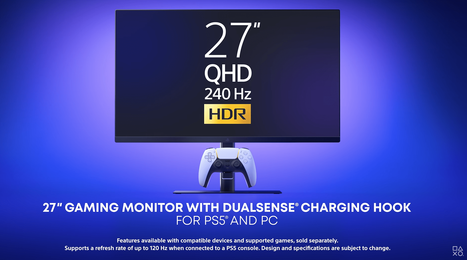 Gaming Monitor with DualSense Charging Hook 2