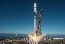 SpaceX獵鷹九號載運升空。（截取自SpaceX直播）