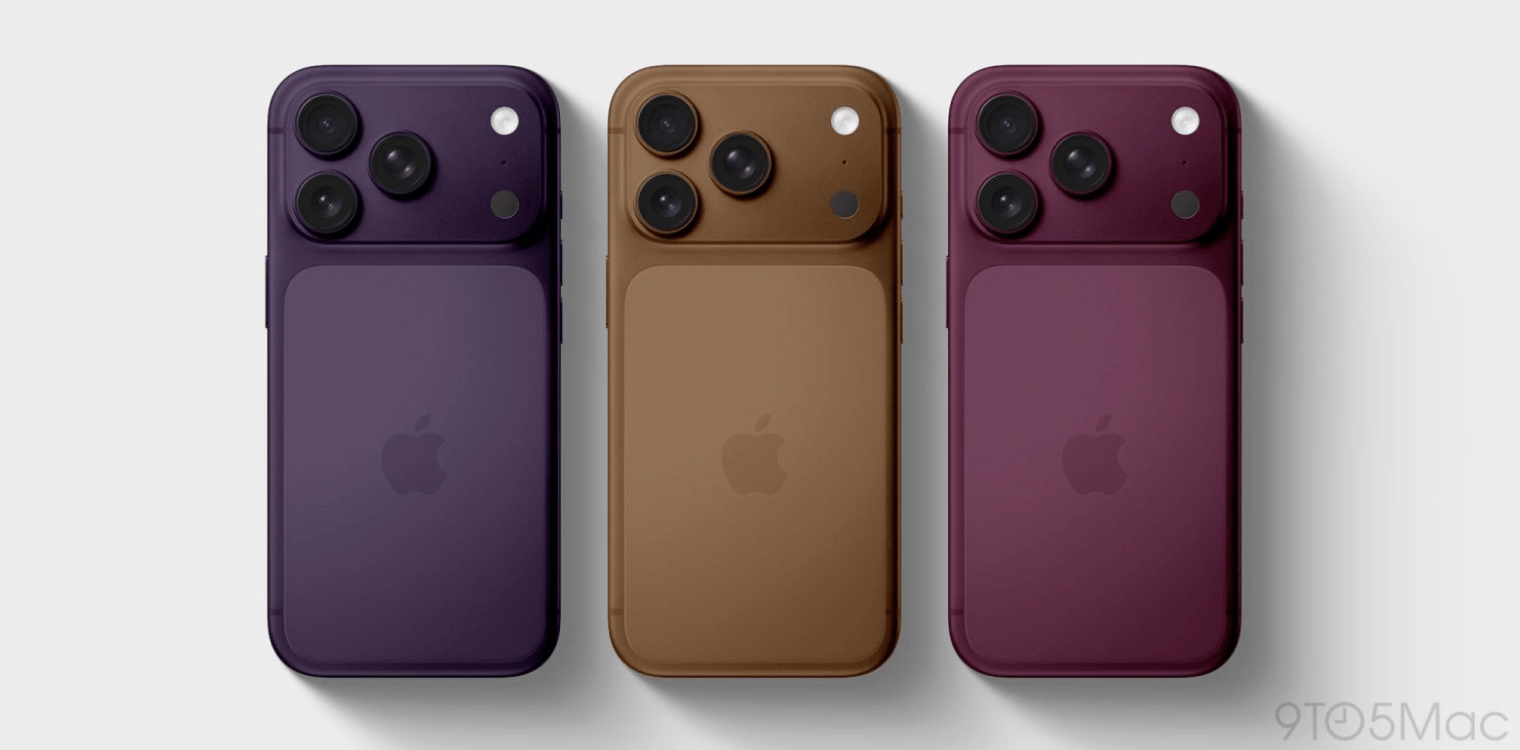 蘋果最新傳聞!明年iPhone 18 Pro 將迎來「3款」全新大膽配色 1 明年iPhone 18 Pro可能會提供棕色、紫色和勃根地紅(Burgundy)。(圖/翻攝自9to5mac)