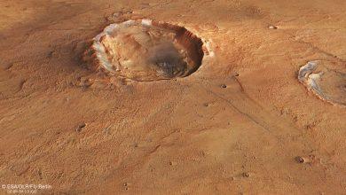 火星軌道器拍攝到「蝴蝶隕石坑」 展翅於紅色星球上 4 1