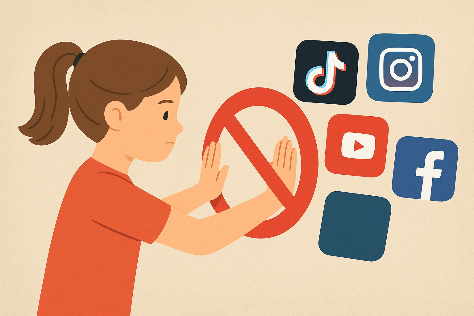 已成全球趨勢!澳洲先鳴槍起跑 各國政府紛紛出手限制兒童使用社群媒體 1 澳洲成為全球第一個禁止16歲以下兒童使用社群媒體的國家。(圖/AI生成)