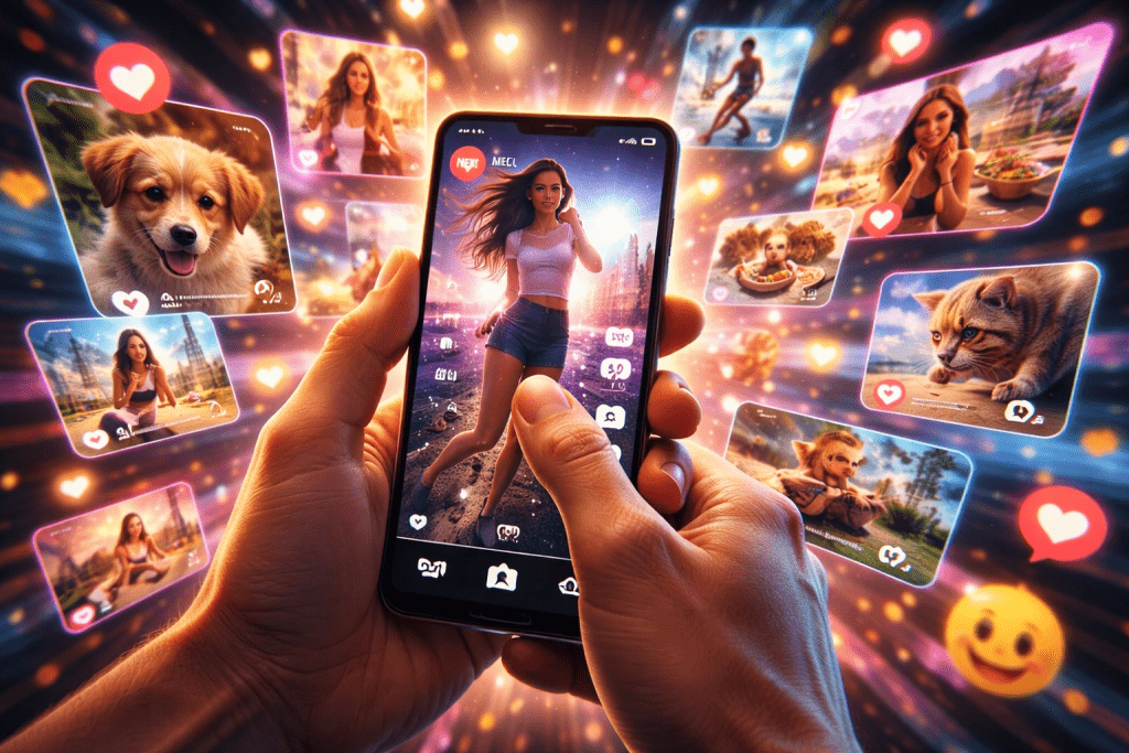 過度沉浸短影音的患者明顯增加，症狀包括注意力下降、記憶力變差等。（圖／AI生成）