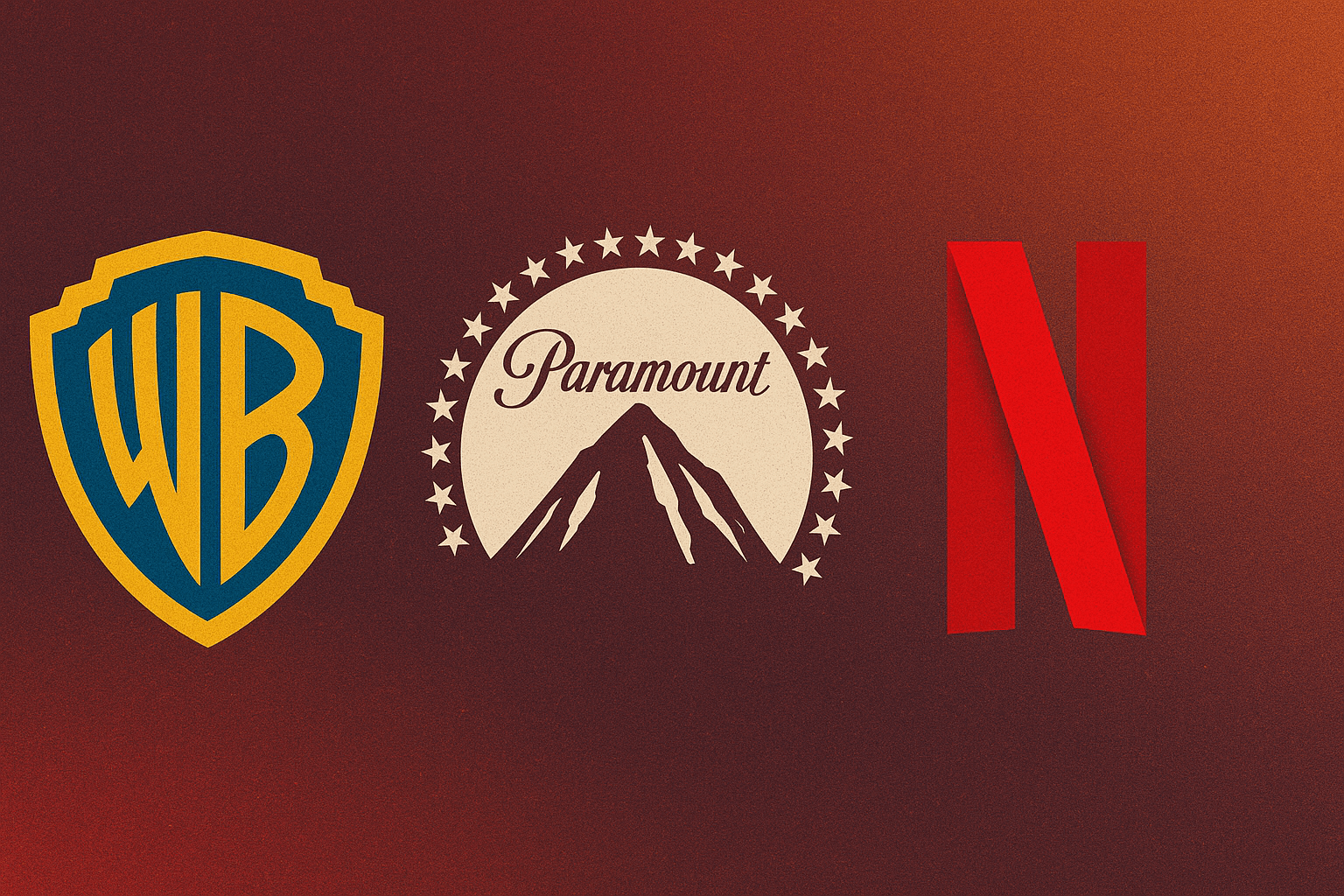 華納兄弟爭奪戰白熱化!派拉蒙發動1080億美元敵意收購 力抗Netflix 1 派拉蒙對華納兄弟發起一項價值1084億美元的敵意收購,力抗Netflix。(圖/AI生成)