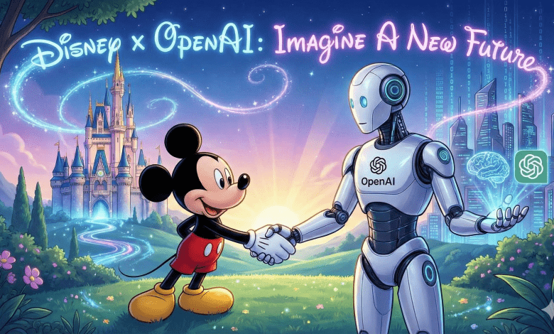 迪士尼與OpenAI合作，允許OpenAI的AI影片生成器Sora使用迪士尼旗下的經典角色。（圖／AI生成）