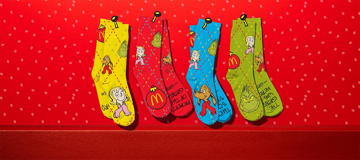 搖搖薯條進軍美國麥當勞!聖誕限定「鬼靈精套餐」登場 3 Grinch Socks