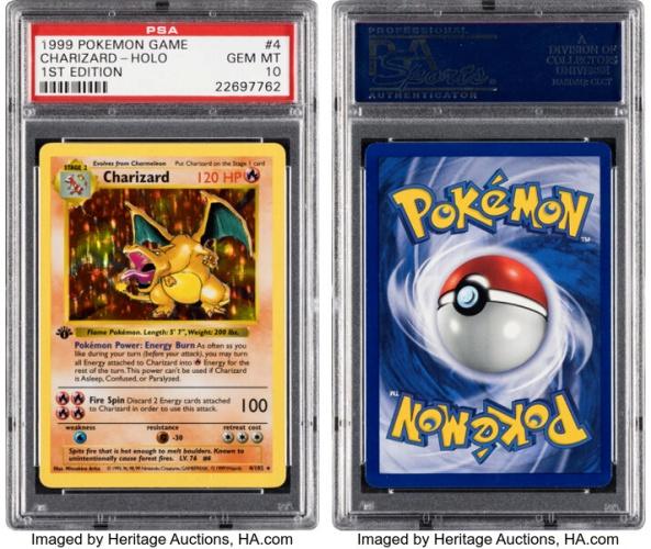 寶可夢卡牌拍賣再創巔峰!初版「噴火龍」以55萬美元天價成交 1 ha 1 side