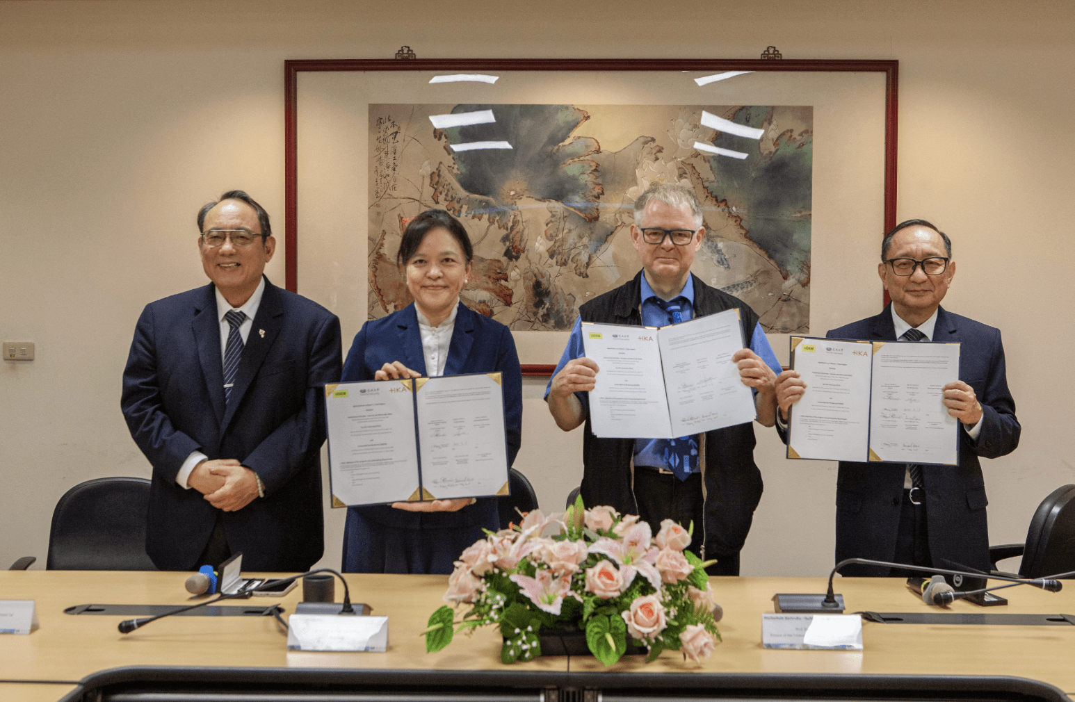 慈大與德國HKA、墨西哥UDEM簽署碩士三聯學位。（圖／慈濟大學提供）