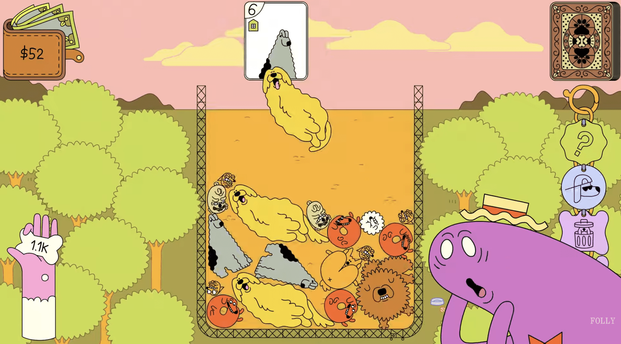 可愛度爆表!《西瓜遊戲》換皮新作 狗狗堆疊《Dogpile》Steam上架 2 《Dogpile》遊戲已在Steam平台上架,玩法是將狗狗們堆疊起來合體,以生成更大的狗。(圖/截取自官方)