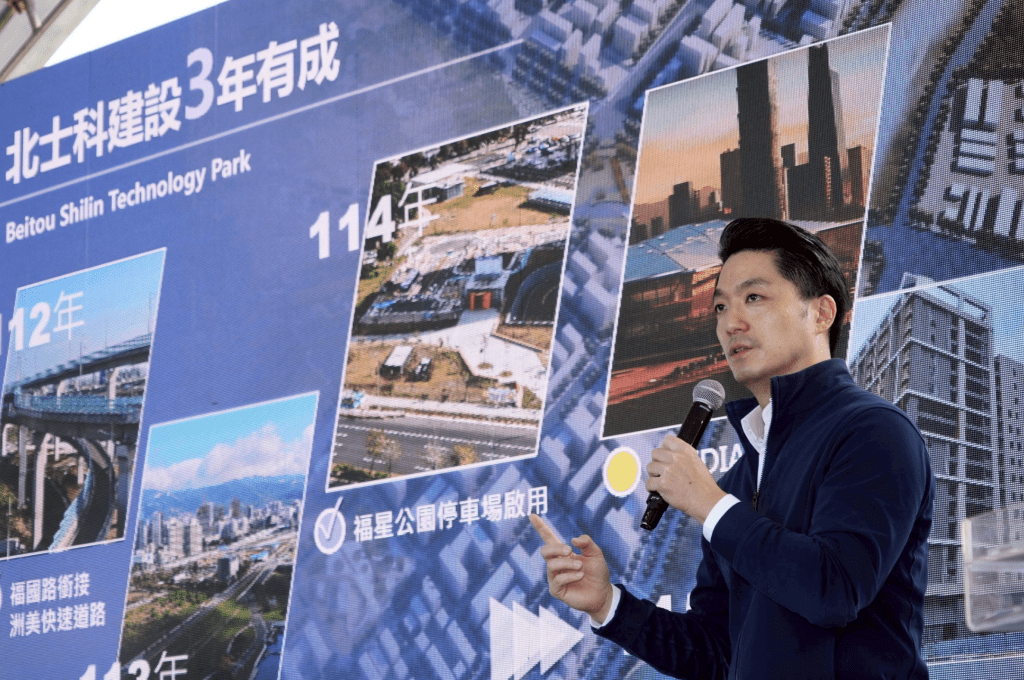 因為輝達的確定進駐，台北市長蔣萬安17日赴北士科T17、T18基地進行視察，並細數北士科3年有成。（圖／北市府提供）